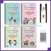 Magic Book Set of 2 ( 8 Book +20 Refill +2 Pen+2 Grip)